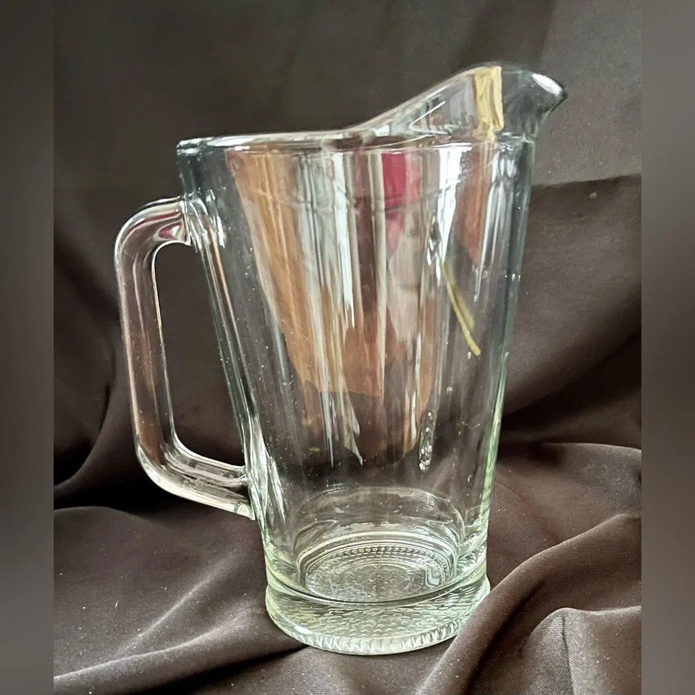 Vintage Libbey 5260 Heavy Clear Glass Pitcher 60 oz Root Beer Water Jug Barware